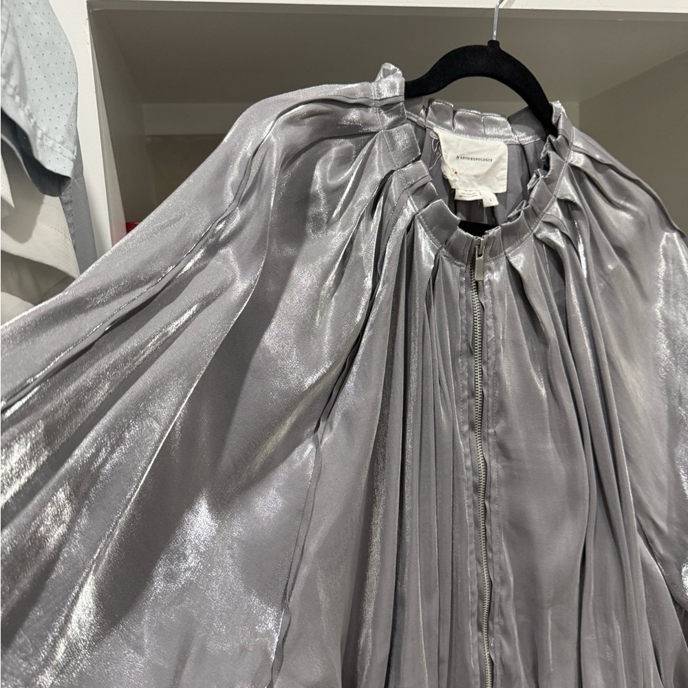 Anthropologie Icy Shine Bomber Jacket Size Large - Picture 5 of 6